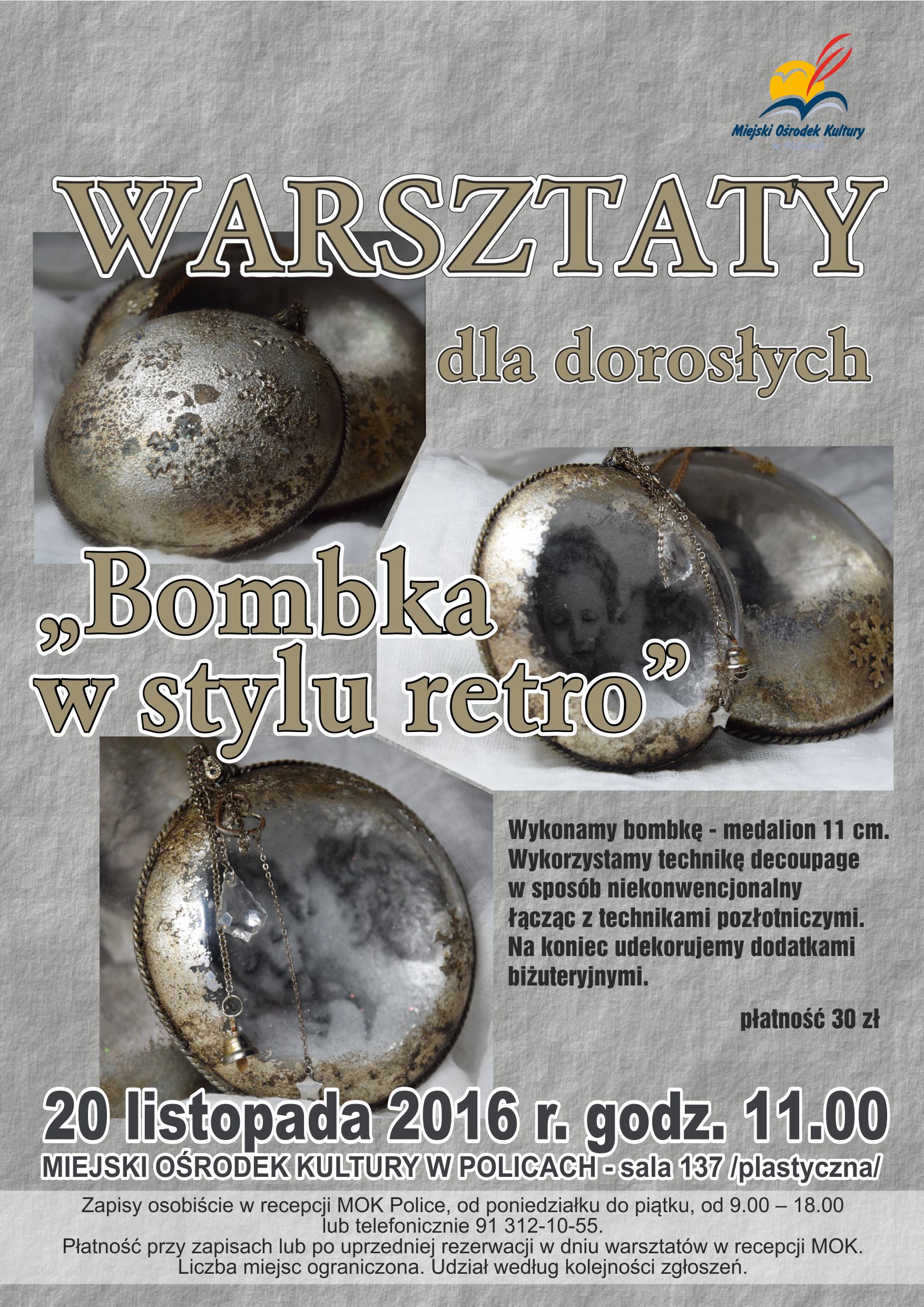 Warsztaty "Bombka w stylu retro" w Policach