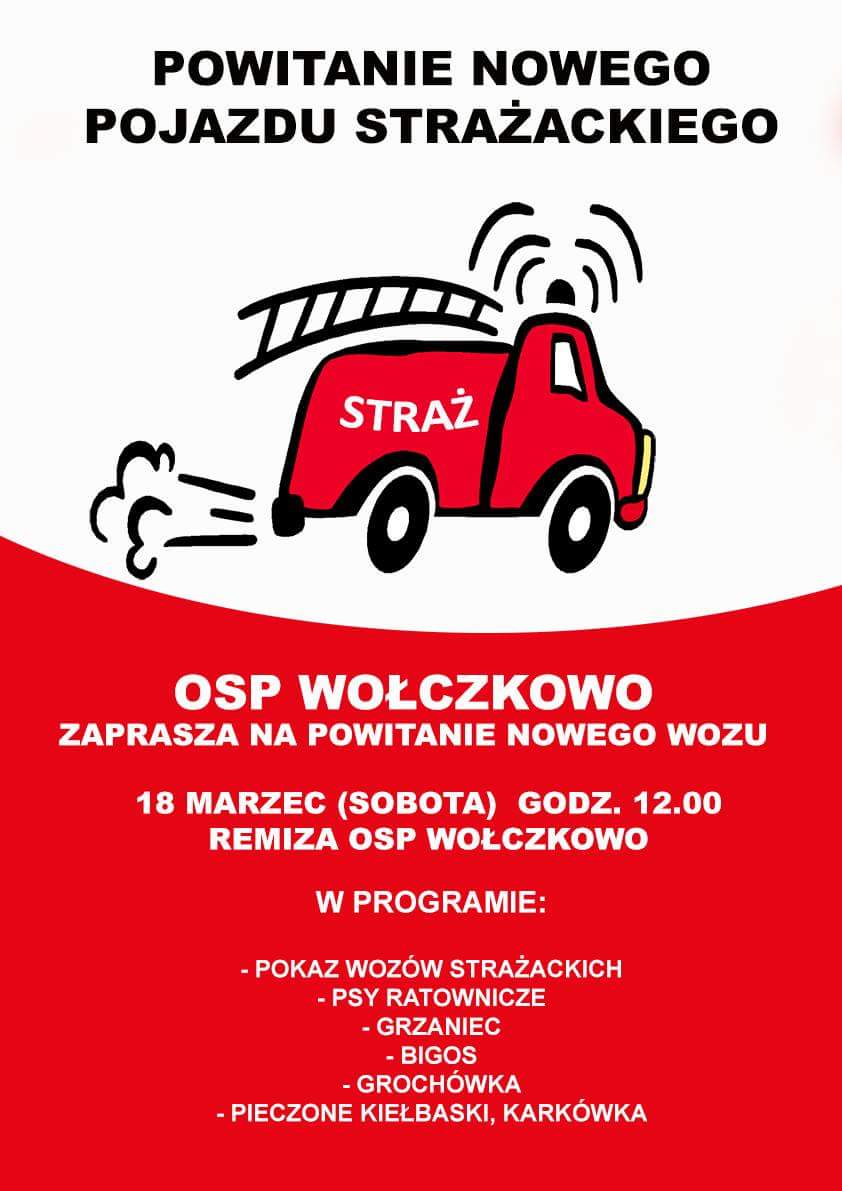 Powitanie nowego wozu strażackiego