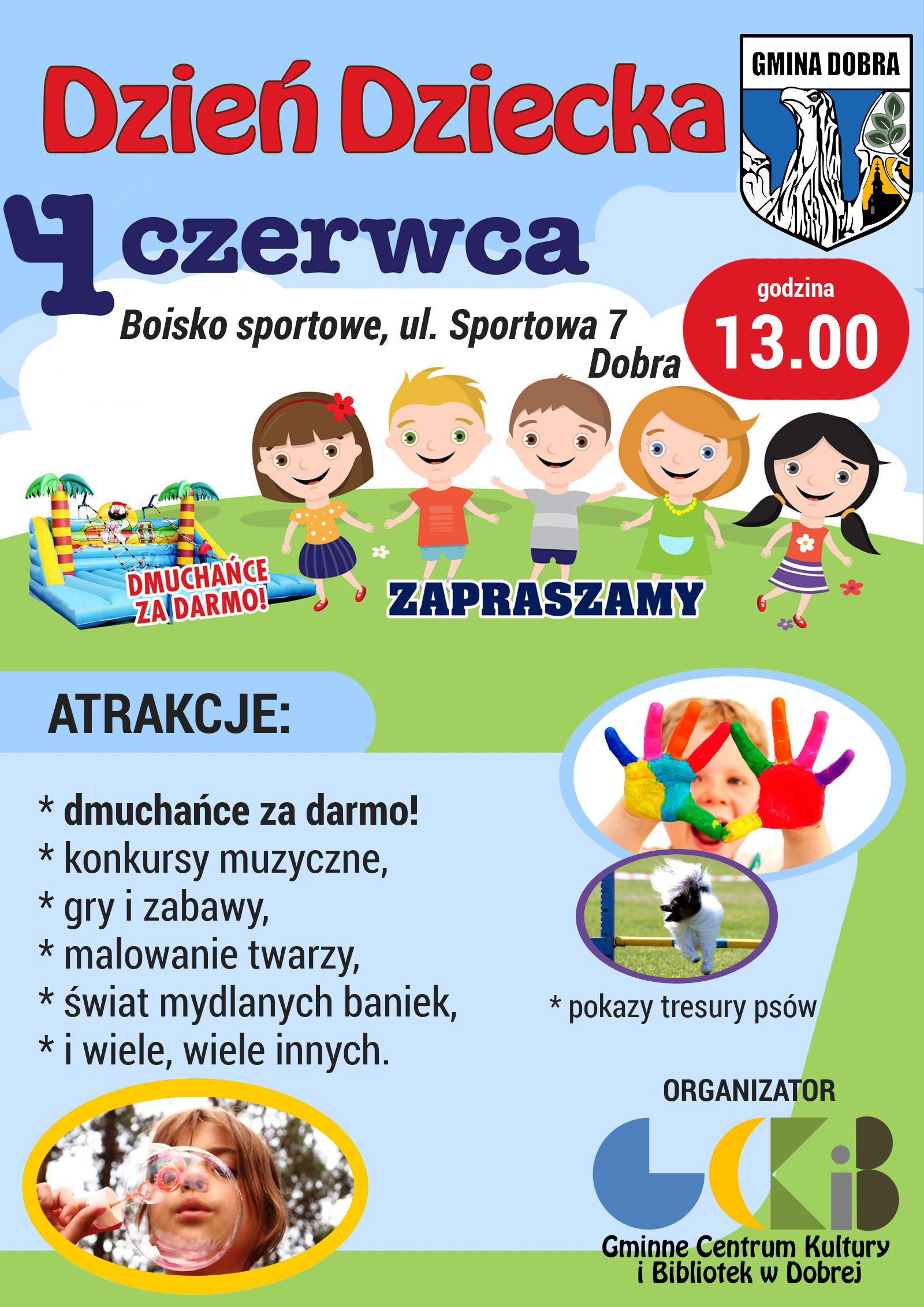 Zapraszamy na Dzień Dziecka w Gminie Dobra