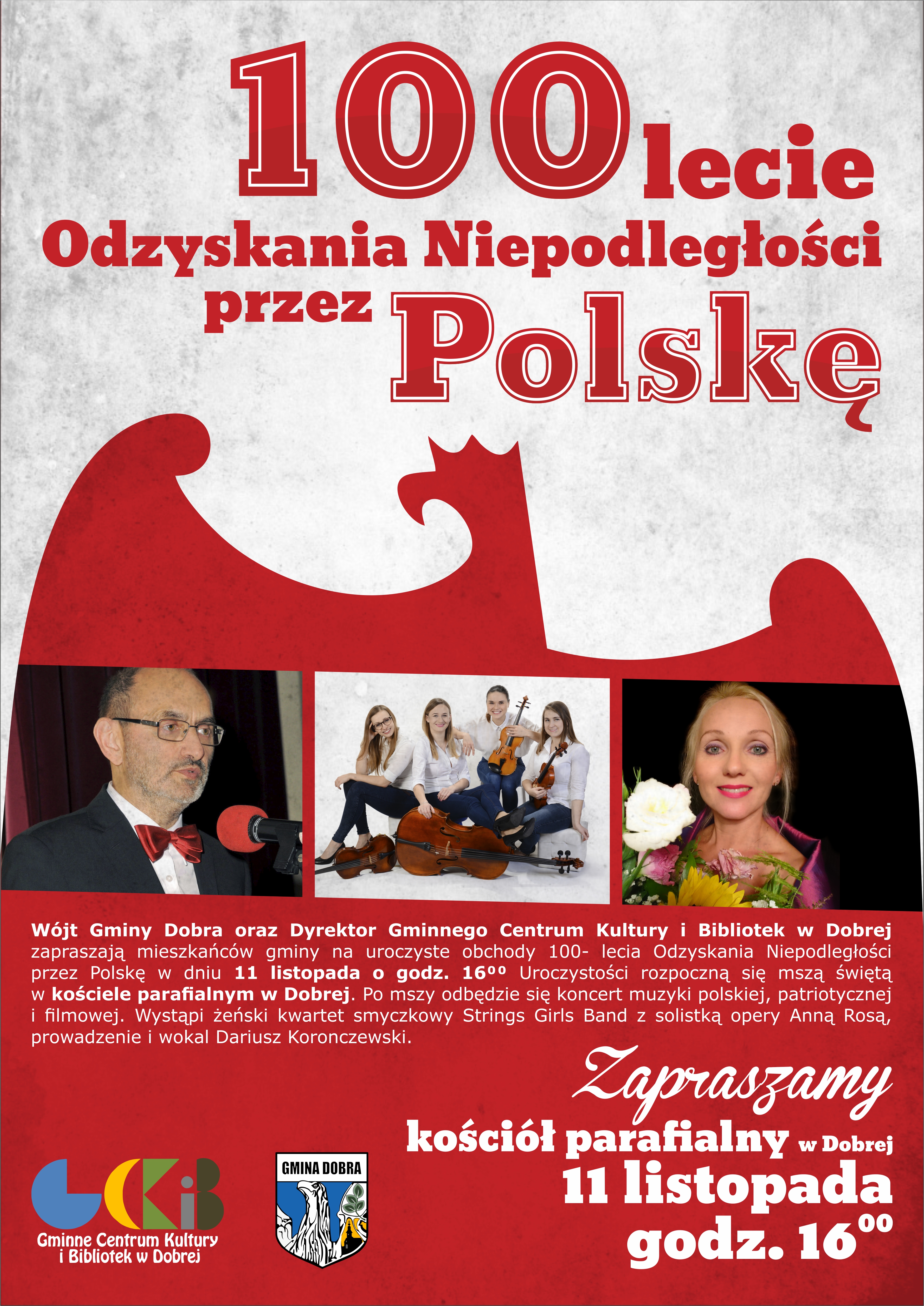 Obchody 100-lecia Odzyskania Niepodległości przez Polskę w Dobrej