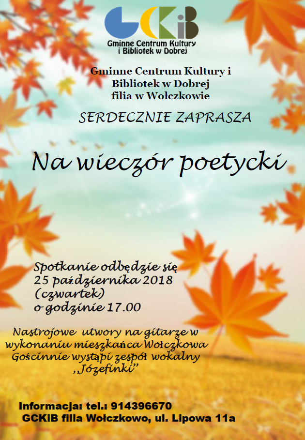 Wieczór poetycki w Wołczkowie