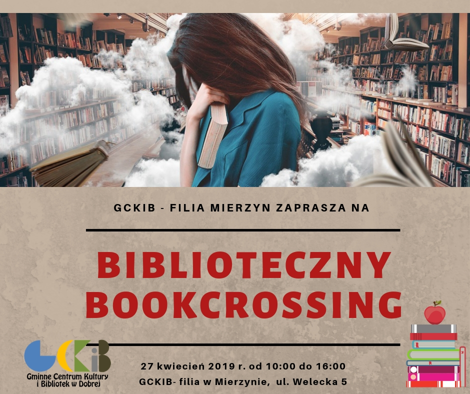  GCKIB- filia w Mierzynie zaprasza 27 kwietnia (sobota) na dzień otwarty biblioteki