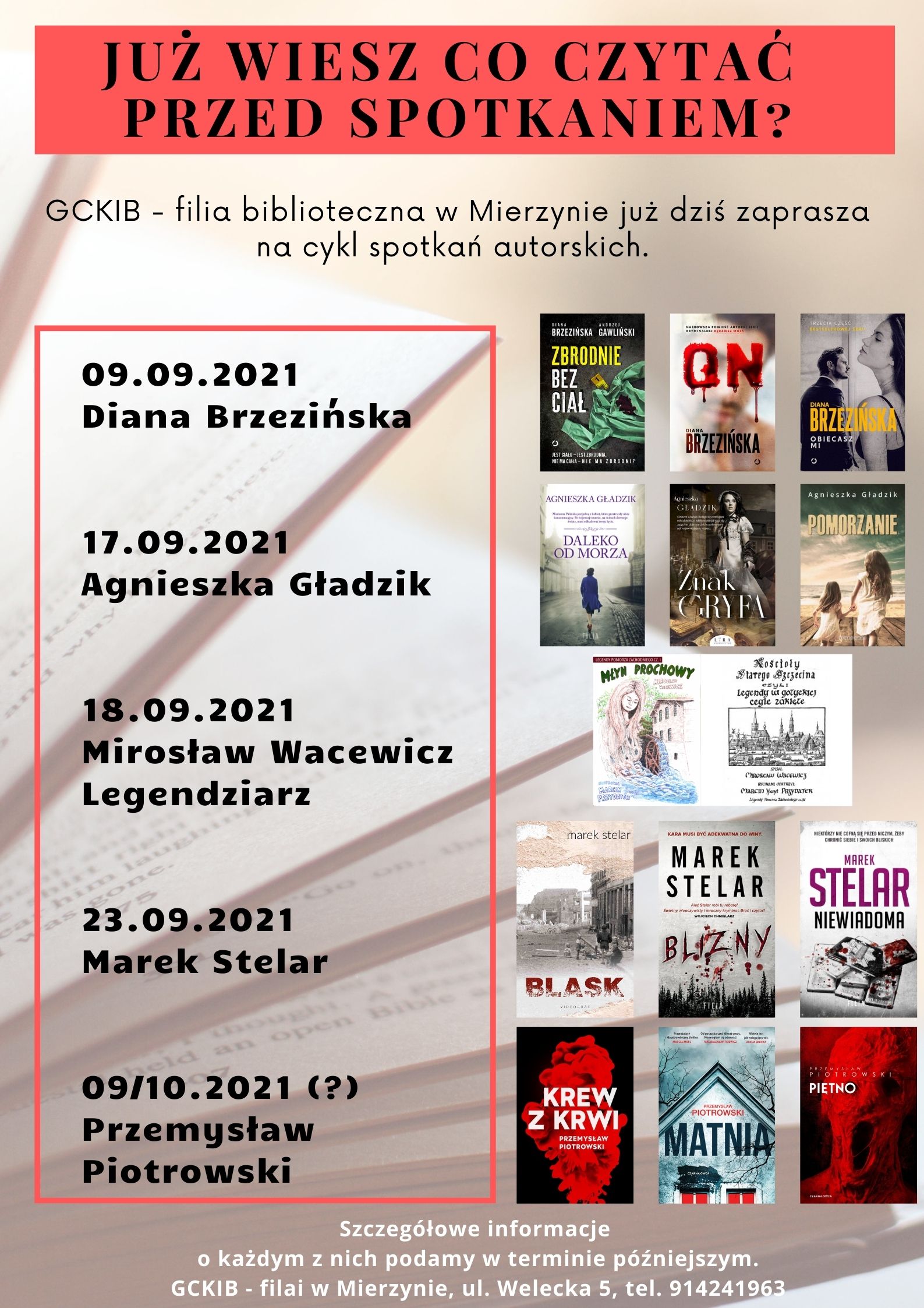 Cykl spotkań autorskich w Mierzynie