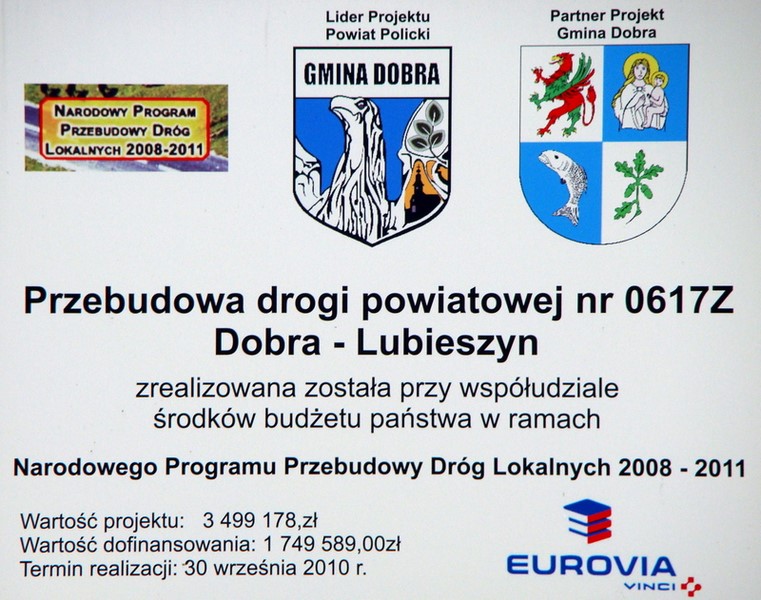 Droga do Lubieszyna przebudowana 